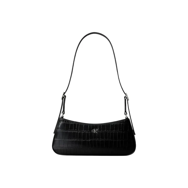 Calvin Klein Schwarze Damen-Schultertasche aus Polyurethan, klein