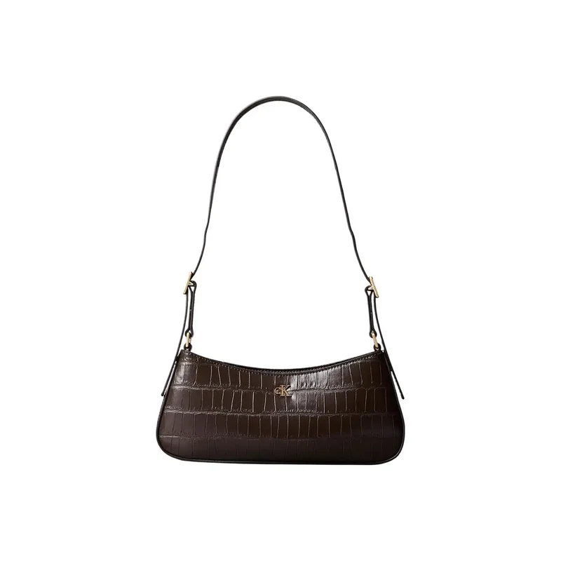 Calvin Klein Schwarze Damen-Schultertasche aus Polyurethan, klein