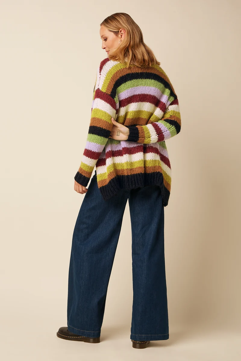 Cardi Oversize Campo Knit Stripe