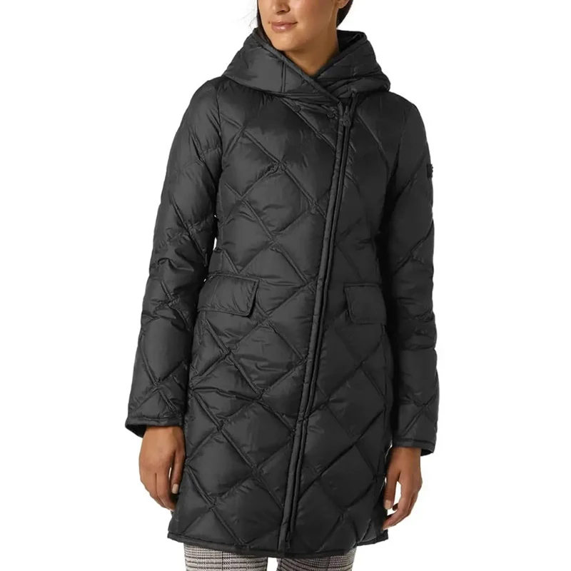 Peuterey Damen Blazer mit Kapuze, schwarz, Daunenfüllung, Reißverschluss