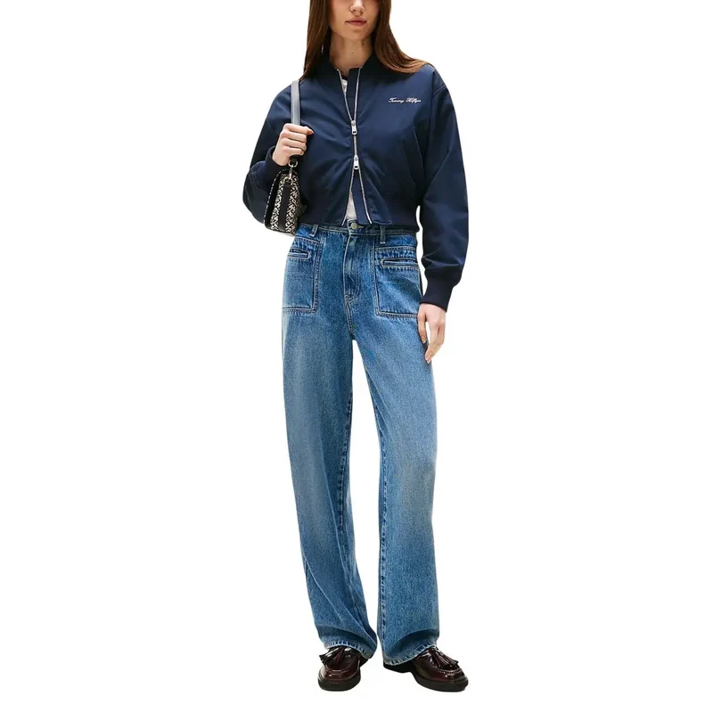 Tommy Hilfiger Damen-Blazer aus blauem Polyester mit Reißverschluss