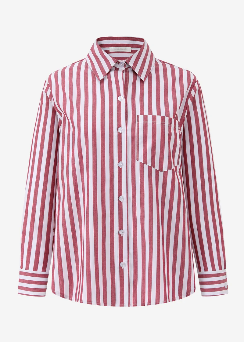 Gestreifte Bluse - rot