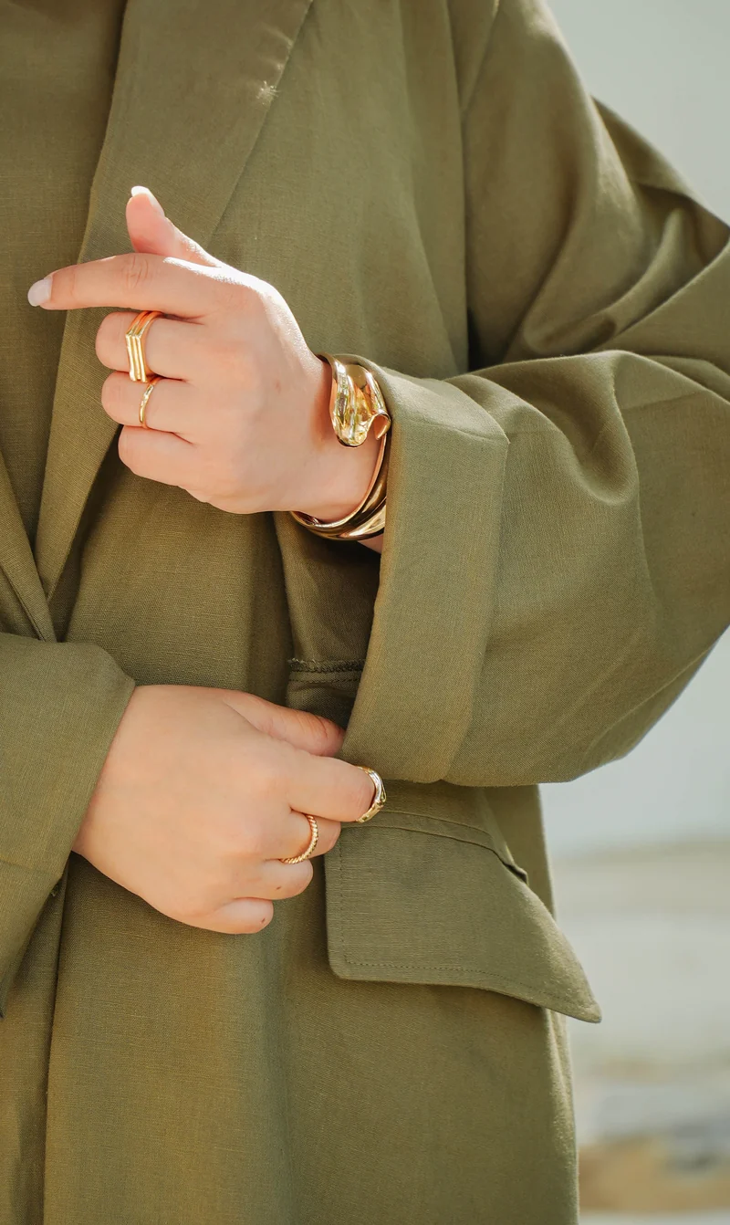 Leinen-Abaya-Awdal-Set – OLIVETTE
