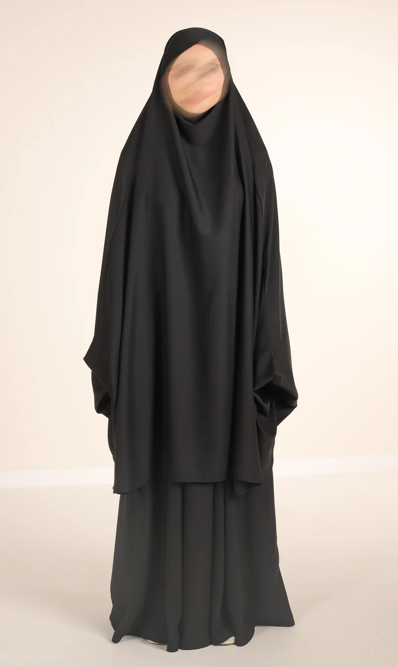 Anisah 2-teiliges Farasha-Set - Schwarz