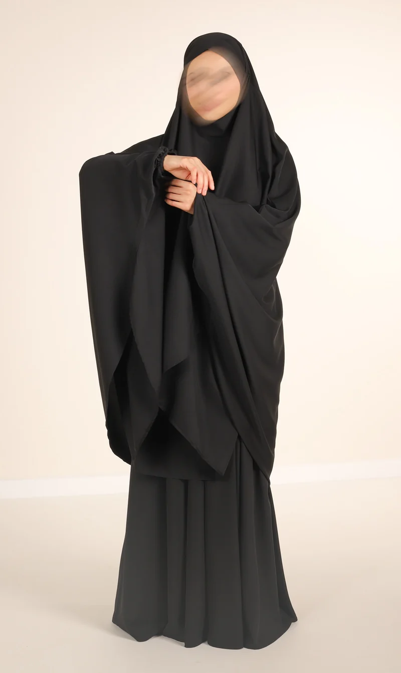 Anisah 2-teiliges Farasha-Set - Schwarz