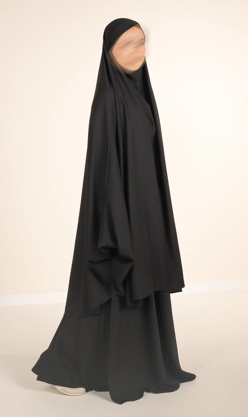 Anisah 2-teiliges Farasha-Set - Schwarz