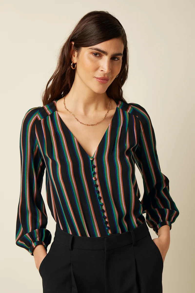Erin Blouse Harley Stripe