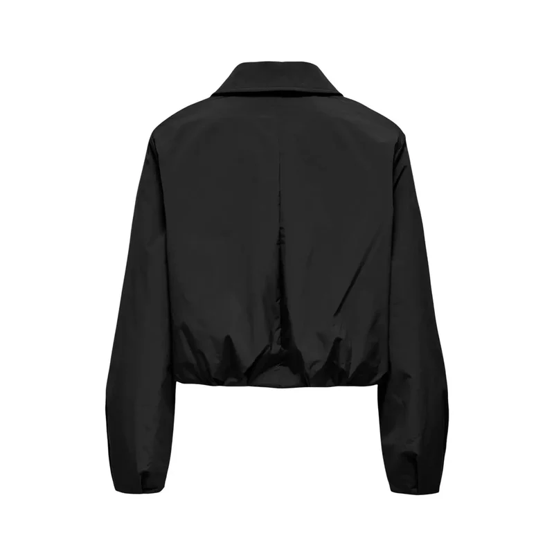 Only Schwarzer Damen-Polyesterblazer mit Rundhalsausschnitt