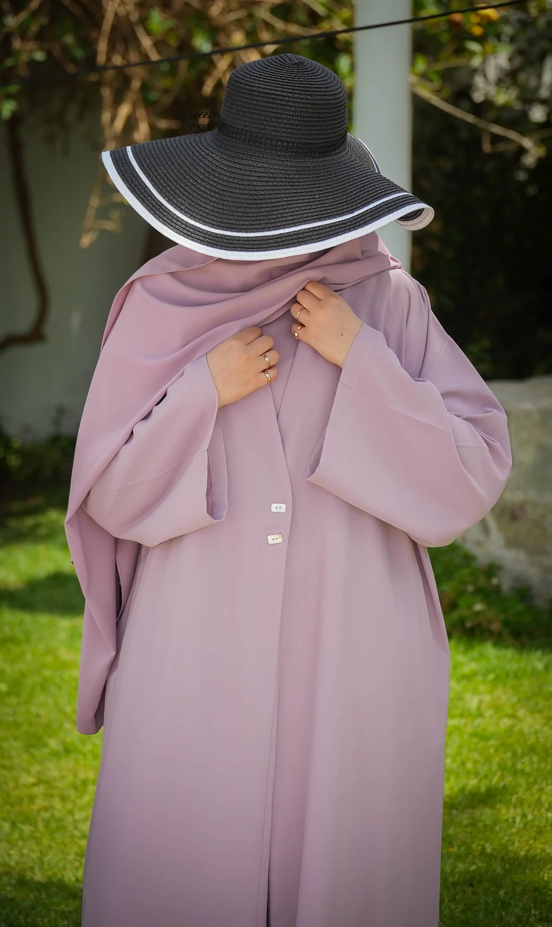 Elizabeth Offenes Abaya-Set – Lavendel