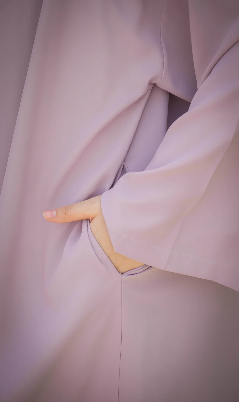 Elizabeth Offenes Abaya-Set – Lavendel