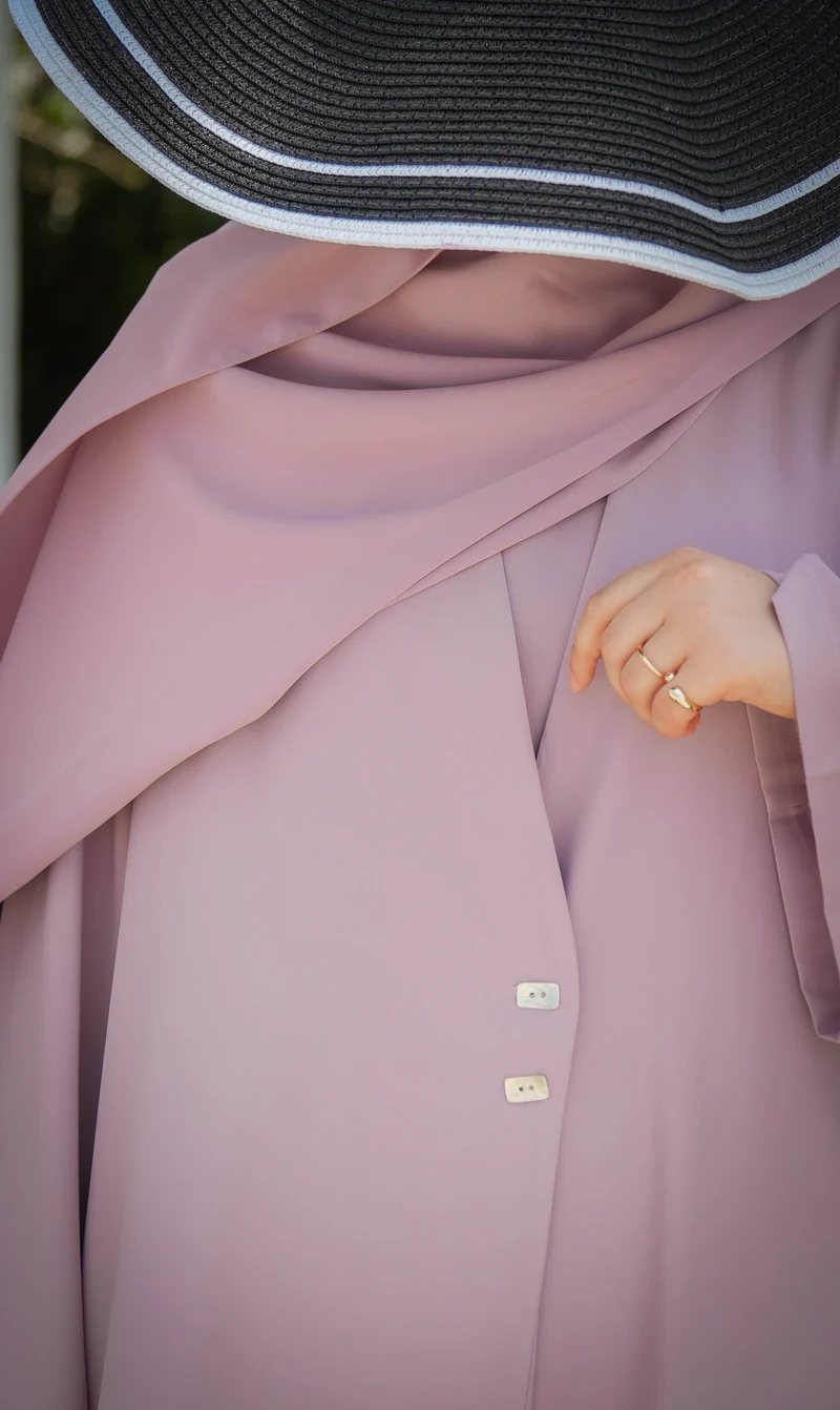 Elizabeth Offenes Abaya-Set – Lavendel