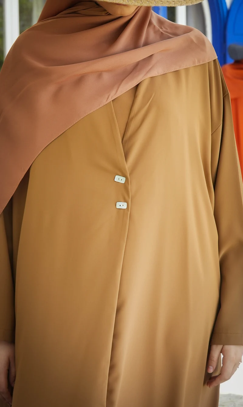 Elizabeth Open Abaya SET - KURKUMABRAUN