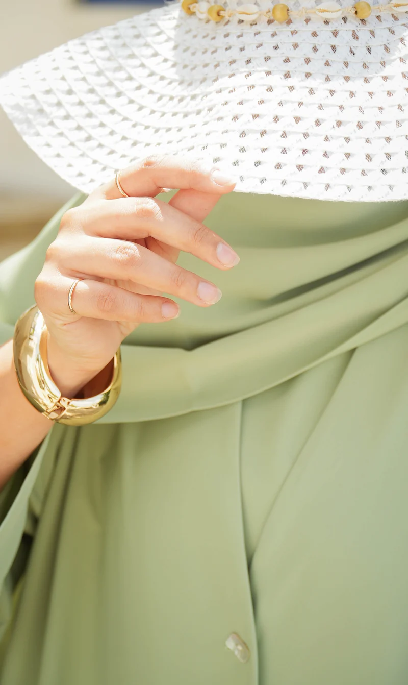 Elizabeth Open Abaya SET - PISTAZIE