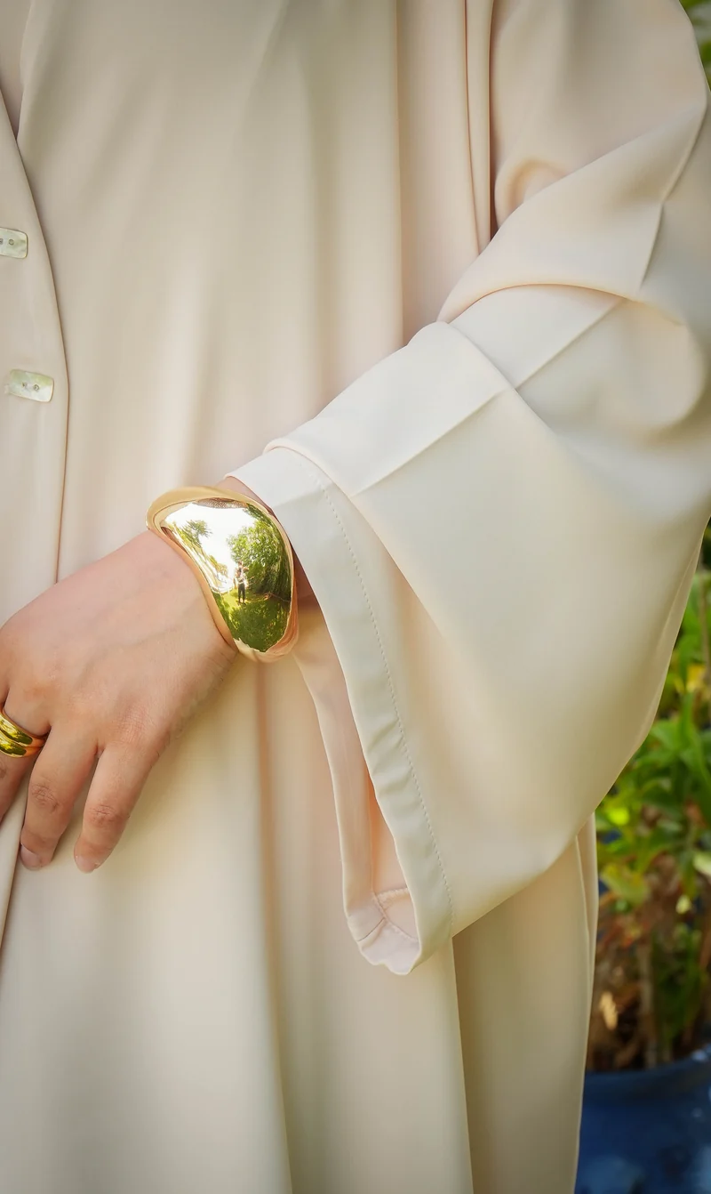 Elizabeth Open Abaya SET - SANDSTEIN