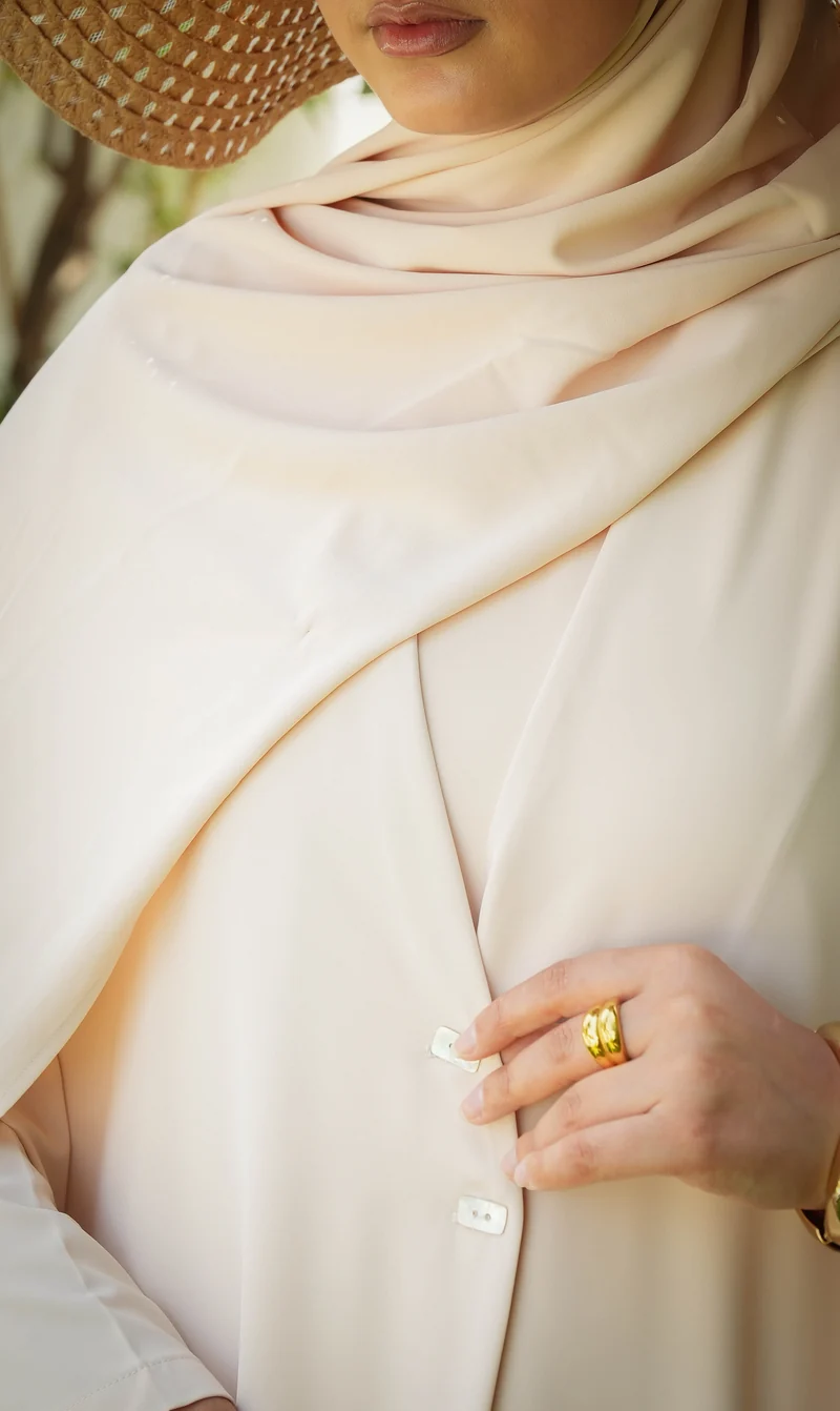Elizabeth Open Abaya SET - SANDSTEIN