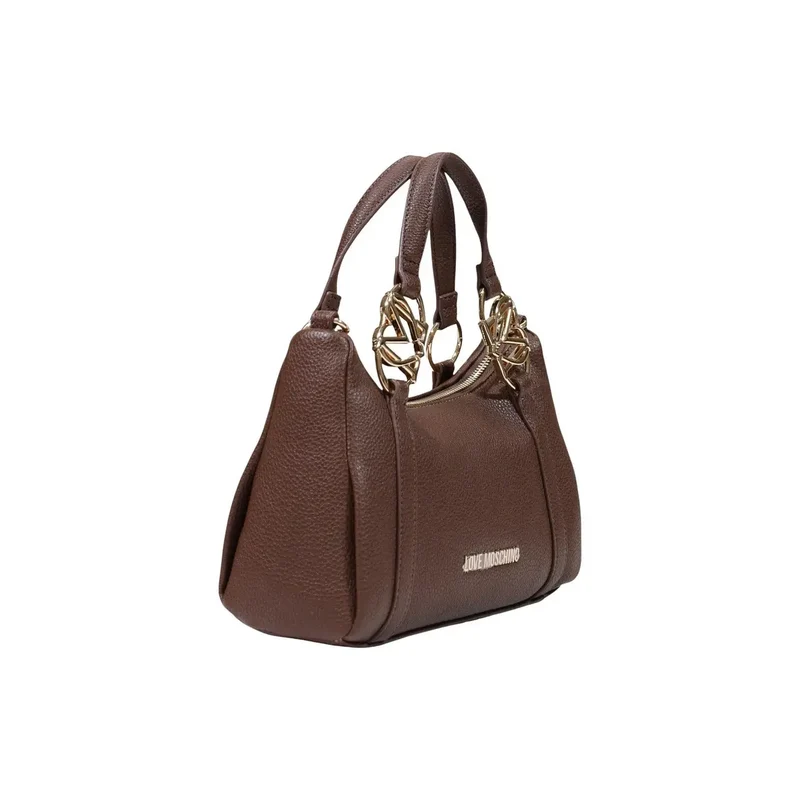 Love Moschino Damen-Schultertasche aus braunem Polyurethan, 27 cm