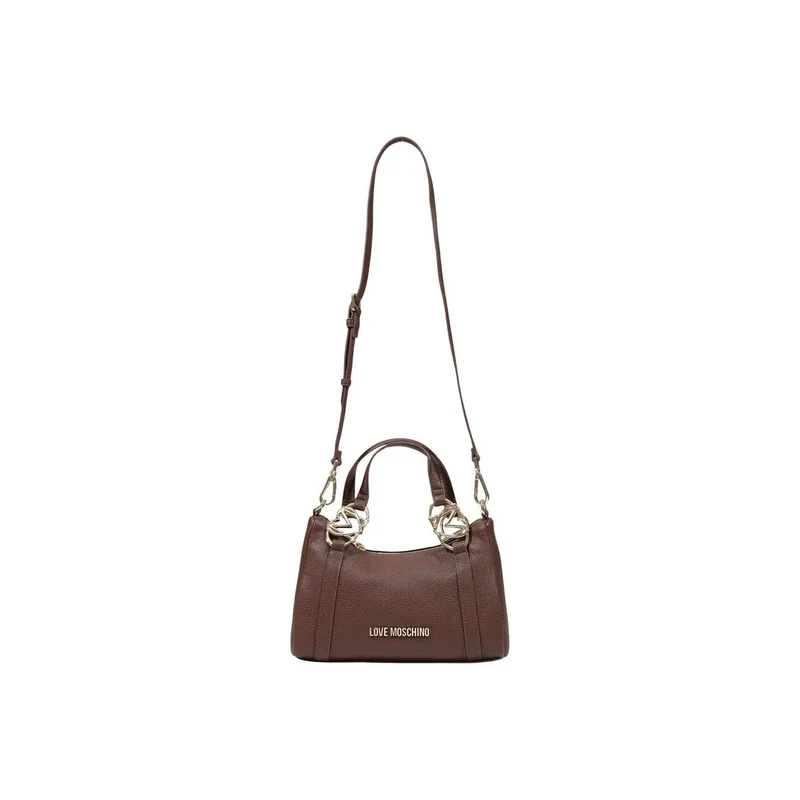 Love Moschino Damen-Schultertasche aus braunem Polyurethan, 27 cm