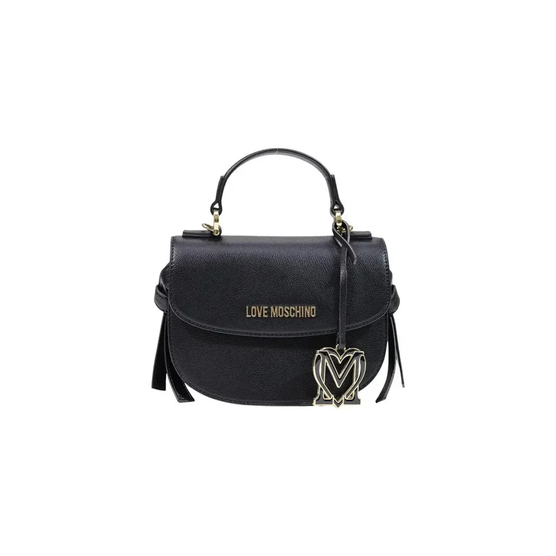 Love Moschino Schwarze Damenhandtasche aus Polyurethan, B 21 x H 17 x L 8 cm