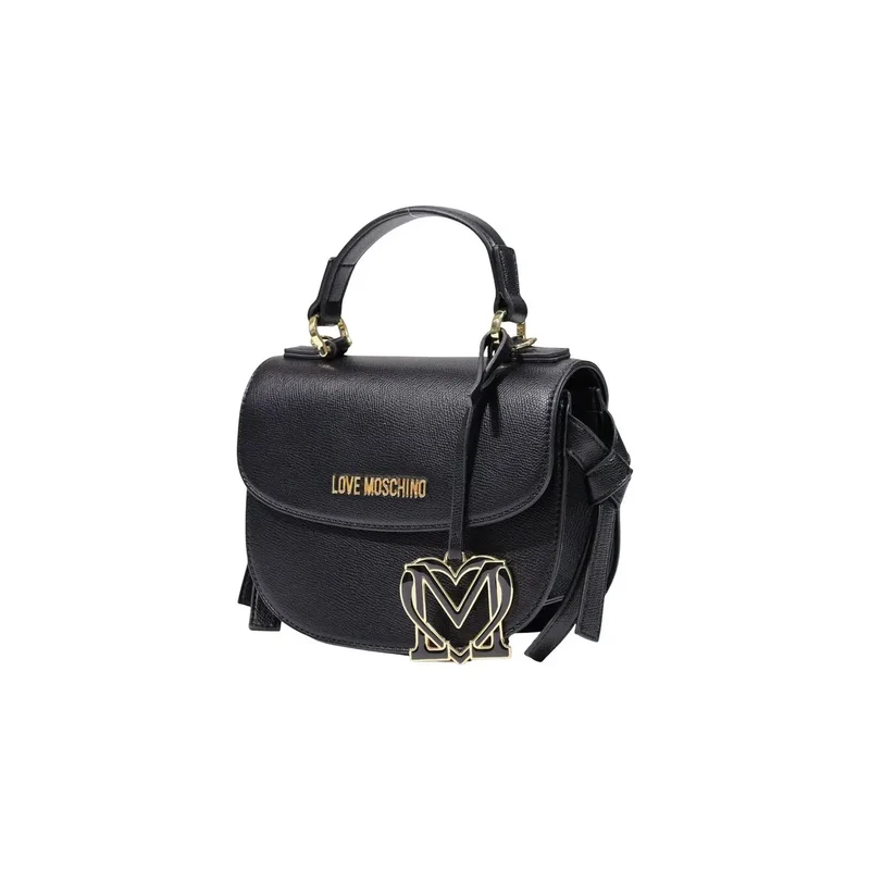 Love Moschino Schwarze Damenhandtasche aus Polyurethan, B 21 x H 17 x L 8 cm