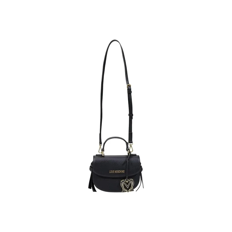 Love Moschino Schwarze Damenhandtasche aus Polyurethan, B 21 x H 17 x L 8 cm