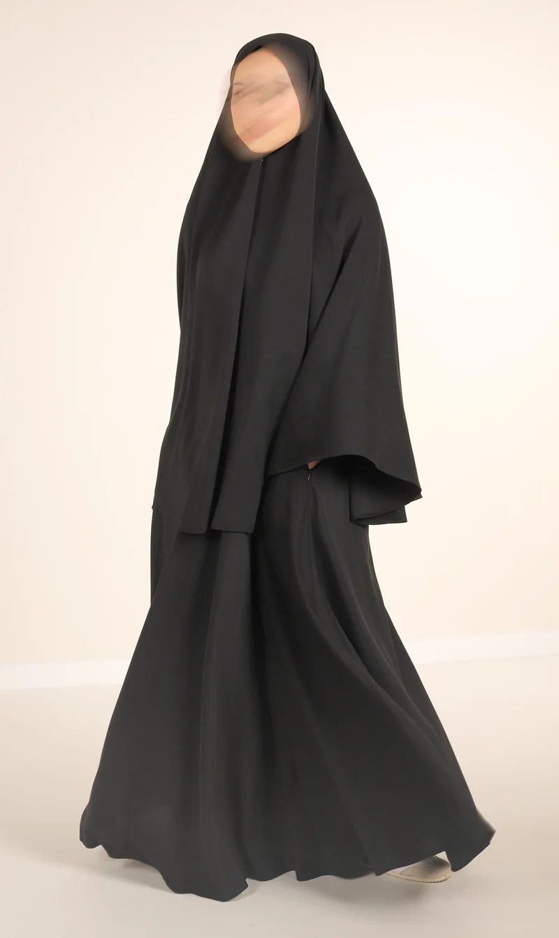 Anisah Hip Khimar Schwarz