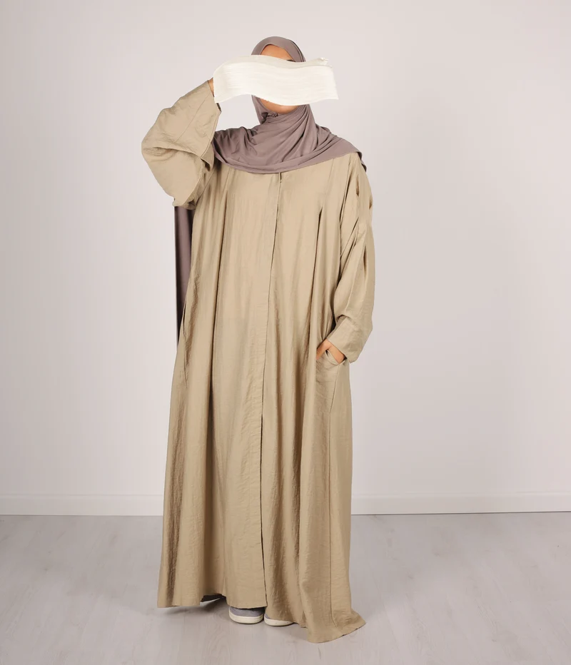 Abaya Leinen Safirah - Weizen