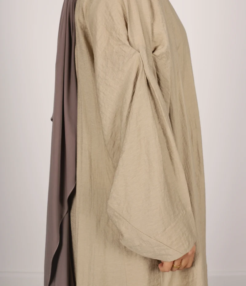 Abaya Leinen Safirah - Weizen