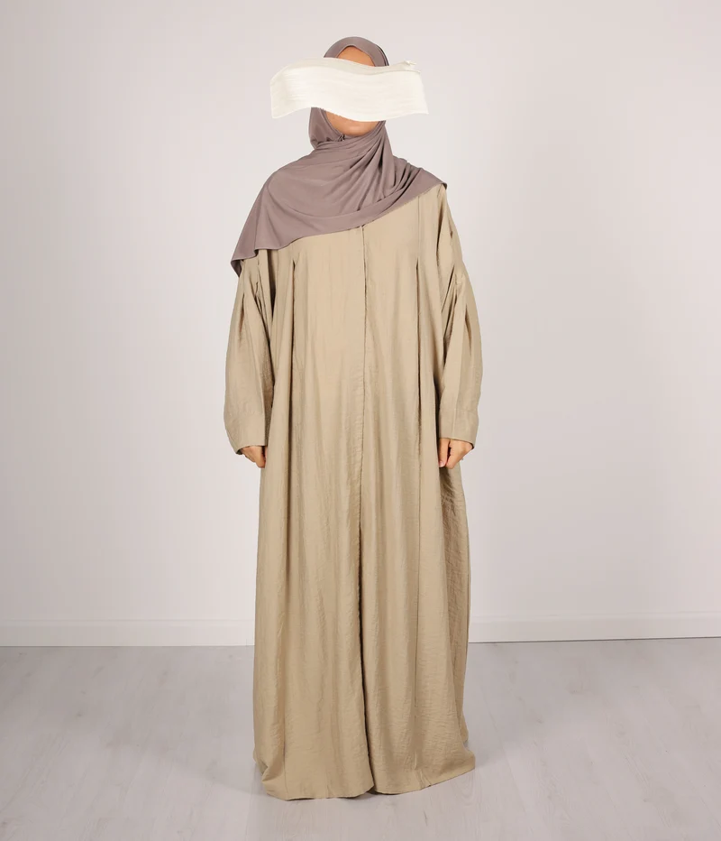 Abaya Leinen Safirah - Weizen