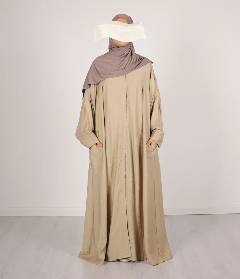 Abaya Leinen Safirah - Weizen