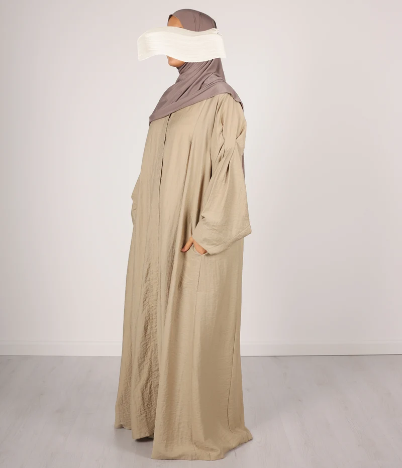 Abaya Leinen Safirah - Weizen