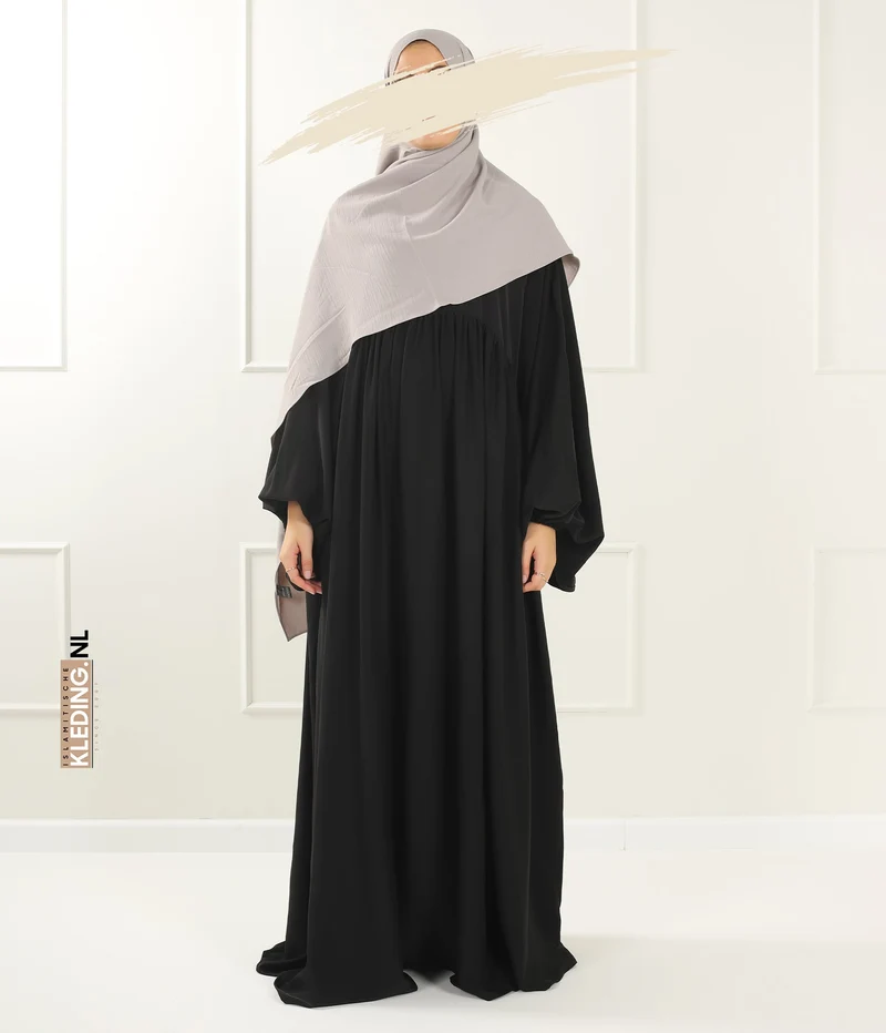 Jilbab Soumaya Ballonhülle - Schwarz