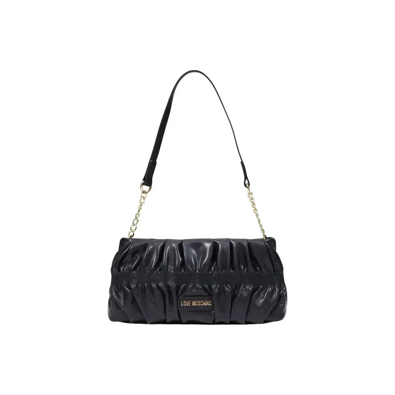 Love Moschino Schwarze Damenhandtasche aus Polyurethan, 27 cm