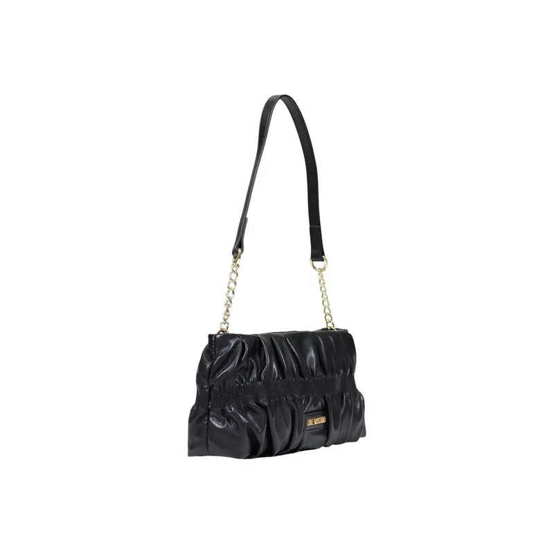 Love Moschino Schwarze Damenhandtasche aus Polyurethan, 27 cm