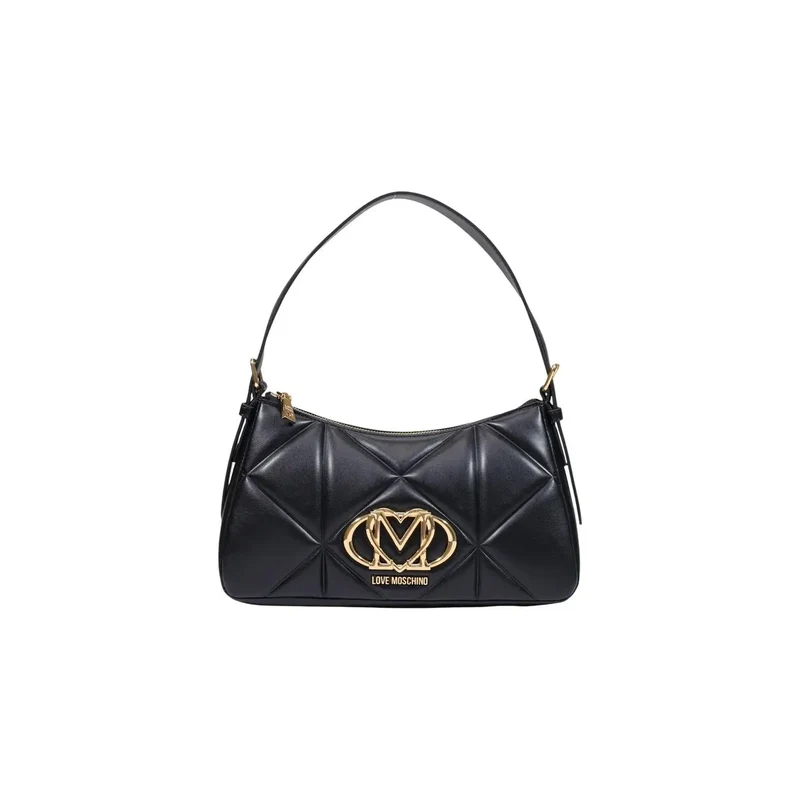 Love Moschino Schwarze Damenhandtasche aus Polyurethan, B 8 x H 17 x L 8 cm