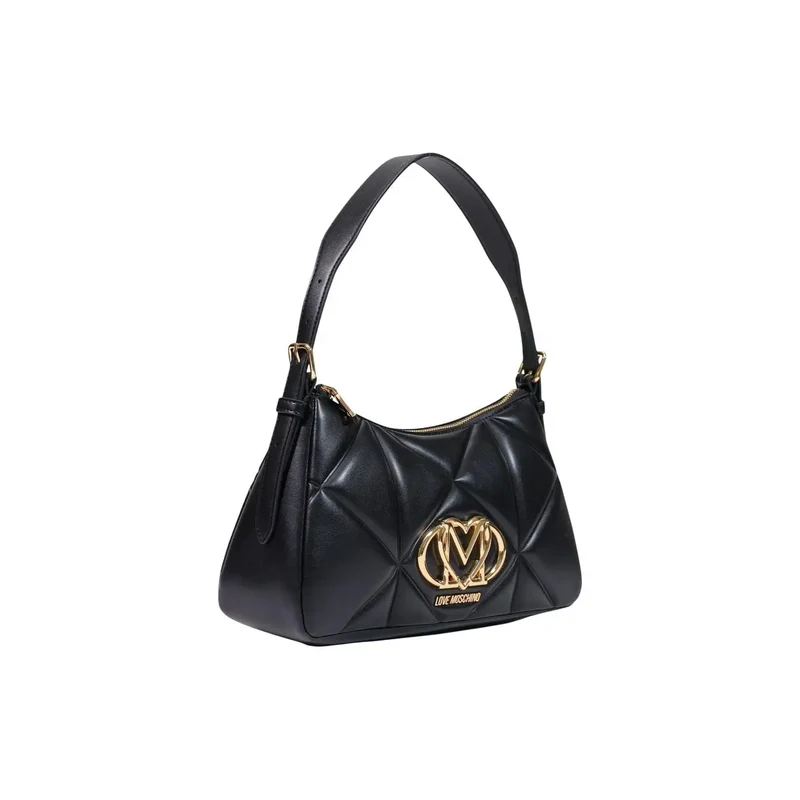 Love Moschino Schwarze Damenhandtasche aus Polyurethan, B 8 x H 17 x L 8 cm
