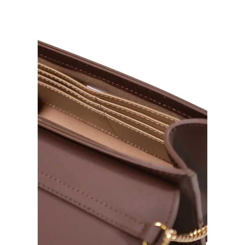Love Moschino Damenhandtasche, braun, Polyurethan, 5 x 13 x 5 cm