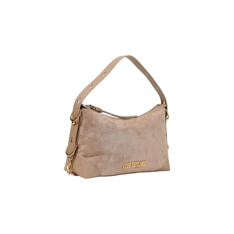 Love Moschino Damenhandtasche Beige Wildleder 18 cm