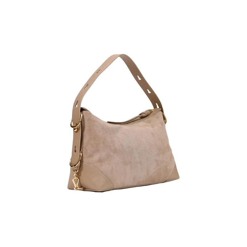 Love Moschino Damenhandtasche Beige Wildleder 18 cm
