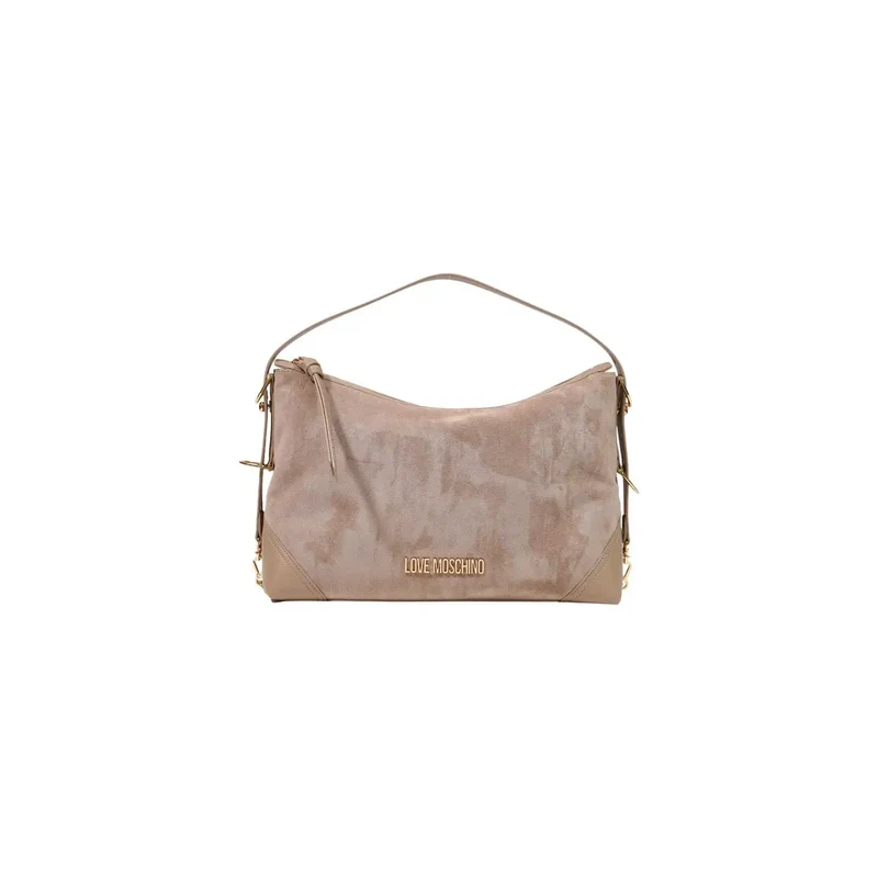 Love Moschino Beige Damenhandtasche aus Polyester, B 10 H 25 L 10 cm
