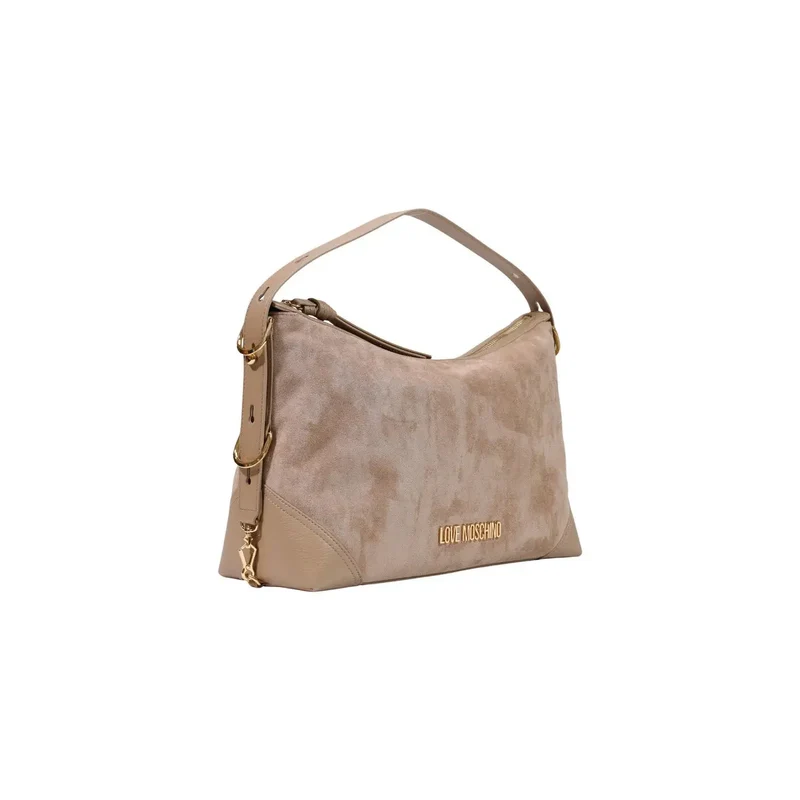 Love Moschino Beige Damenhandtasche aus Polyester, B 10 H 25 L 10 cm