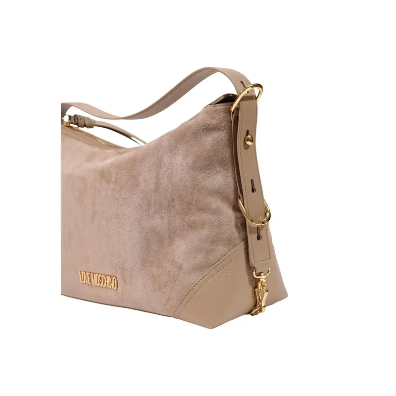 Love Moschino Beige Damenhandtasche aus Polyester, B 10 H 25 L 10 cm