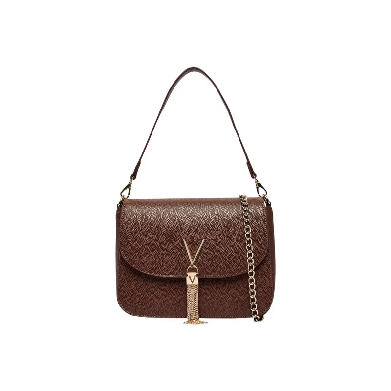 Valentino Damen-Schultertasche aus braunem Polyurethan