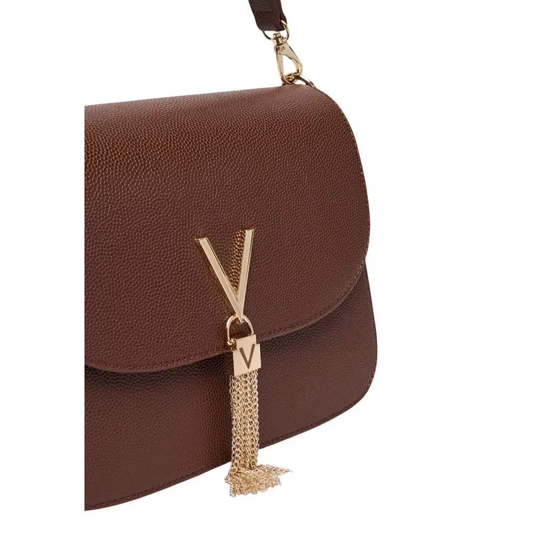 Valentino Damen-Schultertasche aus braunem Polyurethan