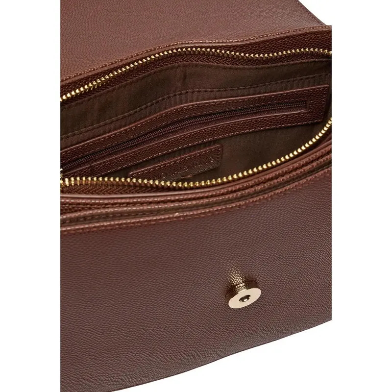 Valentino Damen-Schultertasche aus braunem Polyurethan