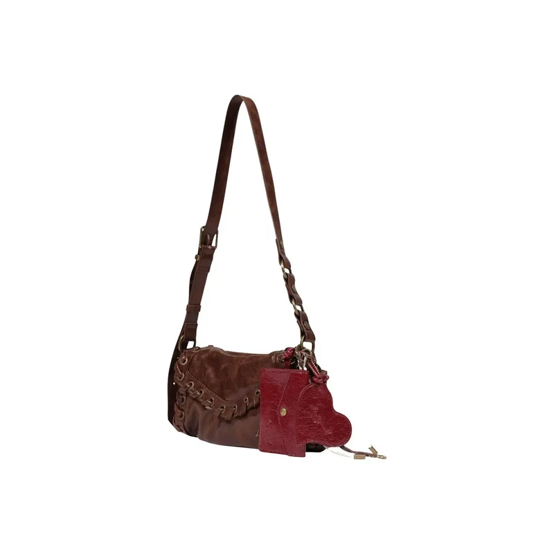 Desigual Damen-Handtasche aus braunem Kunstleder, 17 cm