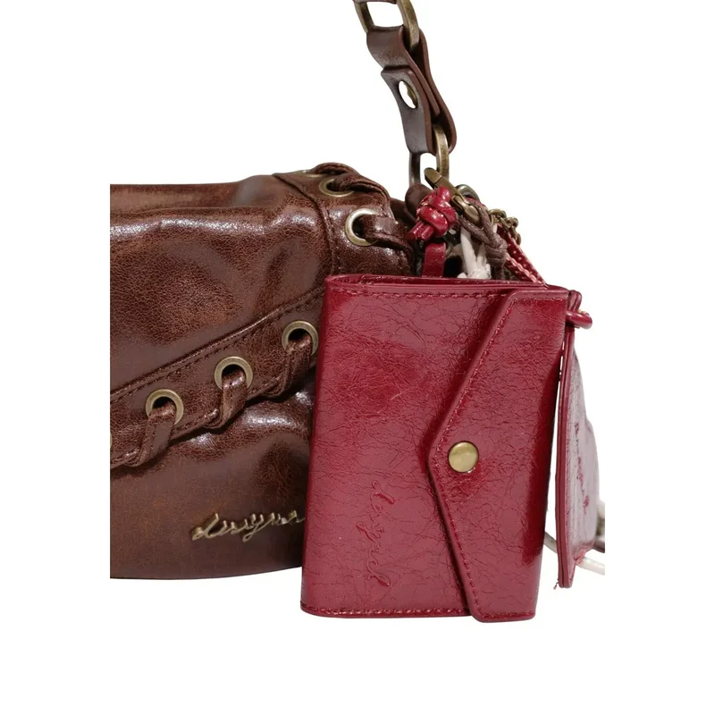 Desigual Damen-Handtasche aus braunem Kunstleder, 17 cm
