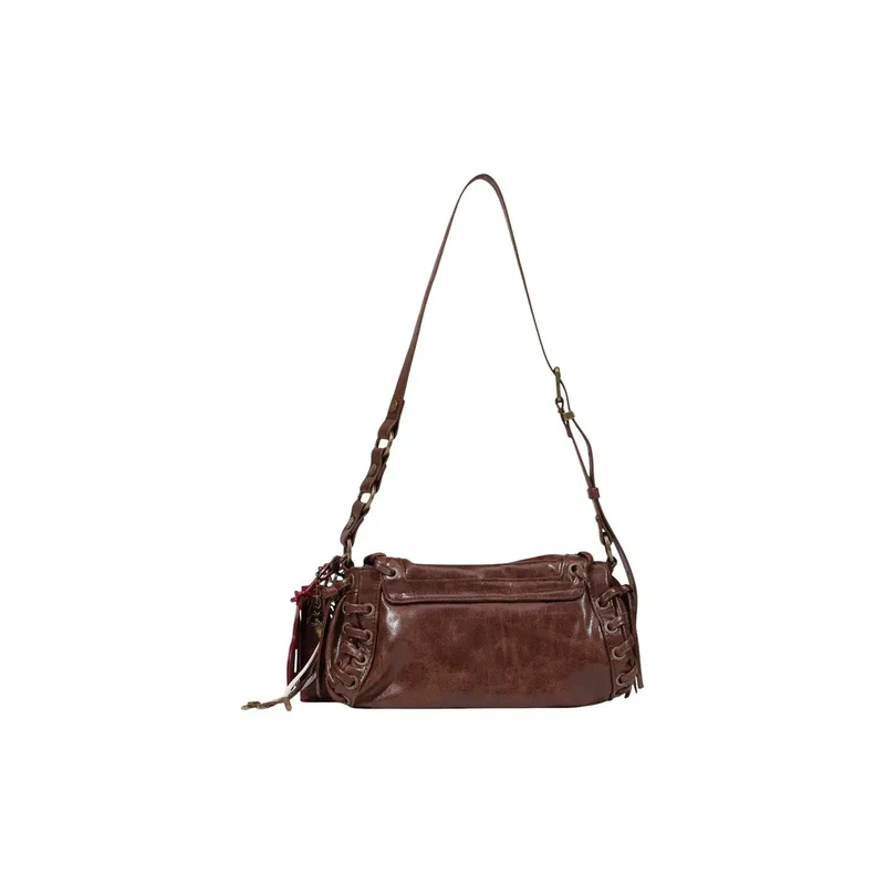 Desigual Damen-Handtasche aus braunem Kunstleder, 17 cm