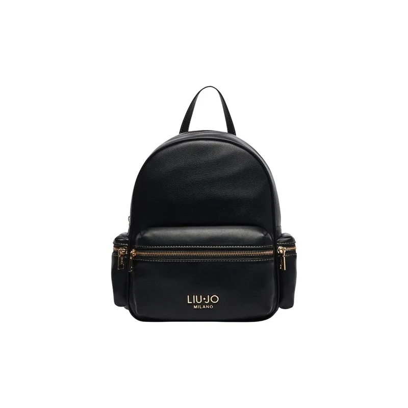 Liu Jo Schwarzer Damen-Rucksack aus Kunstleder, 30 cm