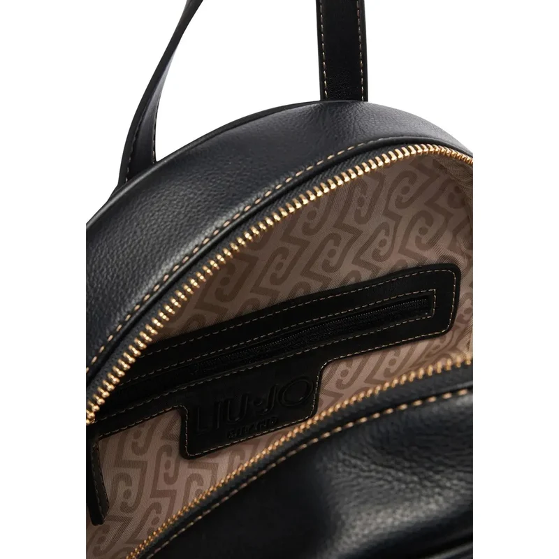 Liu Jo Schwarzer Damen-Rucksack aus Kunstleder, 30 cm