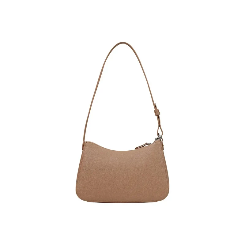 Armani Exchange Beige Damen-Schultertasche aus Polyester, B 30 x H 18 cm